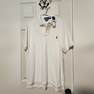Men's New wTags Polo by Ralph Lauren Sz L White Color